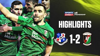 Thomson scores rocket and late winner on debut! | Loughgall 1-2 Glentoran | #sportsdirectprem