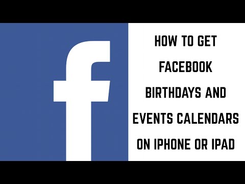 How to Get Facebook Birthdays and Events on iPhone or iPad Calendar How to Get Facebook Birthdays and Events on iPhone or iPad Calendar