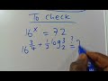 olympiad exponential equation solve for x=