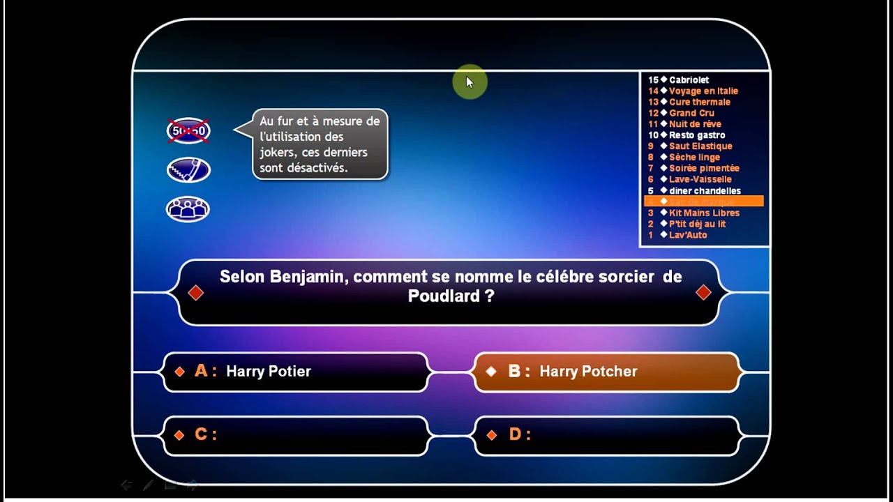 Powerpoint Qui Veut Gagner Des Millions Version Deluxe - Who Wants To ...