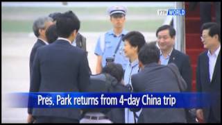 Pres. Park returns from 4-day state visit to China