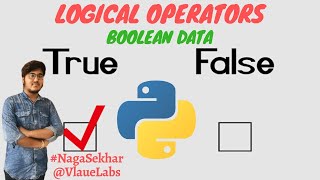 Logical operators in python | logical operators on boolean data | python programming | tech my hire