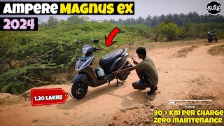 2024 Ampere MAGNUS EX 🔋💥 Electric Scooter Review - Affordable price💴& Build quality in Practical👍