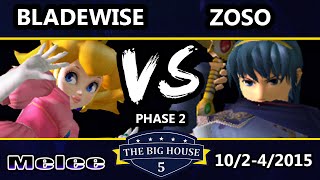 The Big House 5 - ZoSo (Marth) Vs. Bladewise (Peach) - Pools Round 2 - SSBM