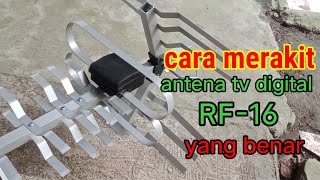 Unboxing Dan Cara Merakit Antena TV Digital Merek Rf16