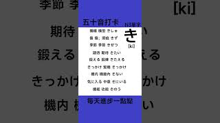 日語五十音 | N3單字