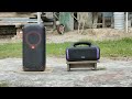 JBL Partybox 110 vs Tribit Stormbox Blast 100% volume outdoor sound test