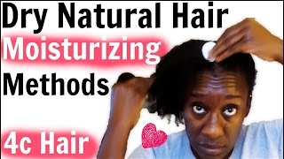 Moisturizing Dry 4c Natural Hair & Oiling Scalp| Retaining Moisture LOC Method