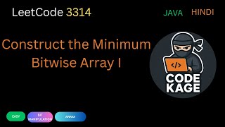 LeetCode 3314 | Construct the Minimum Bitwise Array I | Java