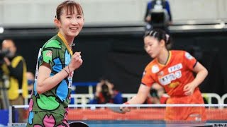 女王強し！早田ひなが圧巻の３連覇　左手首不安乗り越え１６歳張本美和に２年連続圧倒４－０ストレート勝ち　１４～１６年の石川佳純以来の快挙