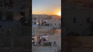 A beautiful sunrise over the old city of Jerusalem#holylandpilgrimage#holylandbeuty#jerusalemtrip