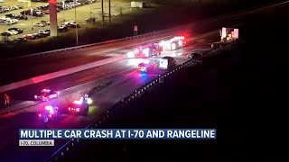 A portion eastbound I-70 closed due to a major crash involving seven vehicles