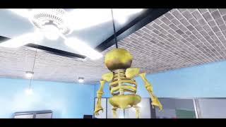 Skeleton spins on ceiling fan but its roblox