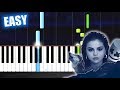 Selena Gomez, Marshmello - Wolves - EASY Piano Tutorial by PlutaX