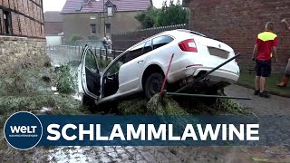 HEFIGES UNWETTER in SACHSEN: Schlammlawine schoss durch Oschersleben