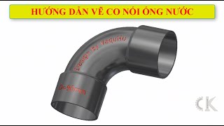 Inventor - Hướng dẫn vẽ cái co nối ống nước - Bài tập 35