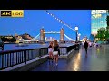 London Sunset Walk - July 2022 | St Katherine Docks and Tower Bridge | London Walk [4K HDR]