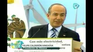 Calderón reconoce la labor de la Comisión Federal de Electricidad