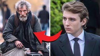 Homeless Man asks Barron Trump \