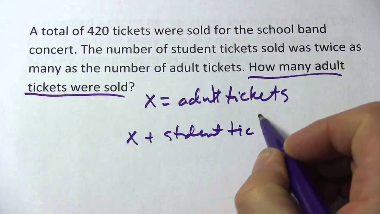 Solving A Word Problem With Two Unknowns Using A Linear Equation - YouTube