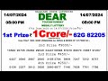 🔴 Evening 08:00 P.M. Dear Nagaland State Live Lottery Result Today ll Date-14/07/2024 ll