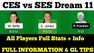 CES vs SES Dream 11 | SES vs CES Dream 11 | CES vs SES Dream 11 Team Prediction