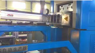 Full auto distribution gap core cutting machine with auto stacker