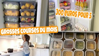 300 EUROS POUR LES GROSSES COURSES MENSUELLES / POUR 5 PERSONNES