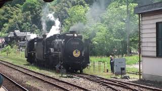 【D51とC56の入換作業】津和野駅3番線から撮影(2018/5/5)