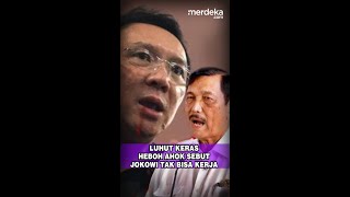 LUHUT KERAS HEBOH AHOK SEBUT JOKOWI TAK BISA KERJA