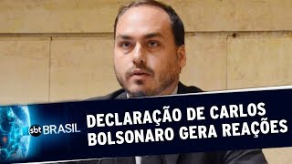 Declaração de Carlos Bolsonaro é criticada por membros do Governo | SBT Brasil (10/09/19)