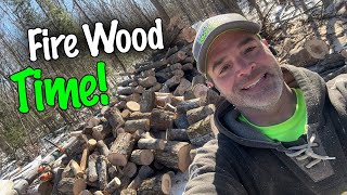 Cutting, Splitting, Piling: Firewood for re-sale!