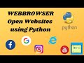 python webbrowser| Open websites using python