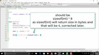 121 Count set bits Using bitwise AND and left shift