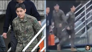 BTS V / Taehyung Running While Leaving Football Match in Military Uniform