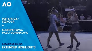 Sizikova/Potapova v Pavlyuchenkova/Kudermetova Extended Highlights| Australian Open 2024 First Round