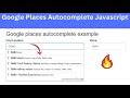 Google places autocomplete example using maps JavaScript API
