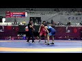 1/4 FS - 92 kg: A. KARIMIMACHIA (IRI) v. A. MATSUMOTO (JPN)