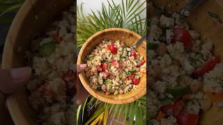 Easy Couscous Salad #recipe #food #tasty #cooking #vegan #students #lunch #mealprep #shorts #viral