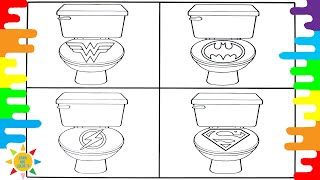 SUPERHEROES LOGO Coloring Page|Superheroes Toilet Composition|Unknown Brain - Why Do I?[NCS Release]