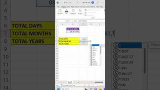 How to Calculate Your Age in Excel | Calculate Total Days Months Years |  #msexcel | Age Calculation