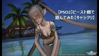 Pso2 ビースト顔で遊んでみた キャラクリ