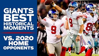 Giants Best Historical Moments vs. 2020 Home Opponents | New York Giants