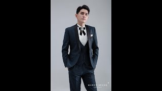 【芊翔西服 MARCO BRUNO】英式貴族水滴領墨綠西服｜結婚禮服租借｜成品西服｜手工訂製