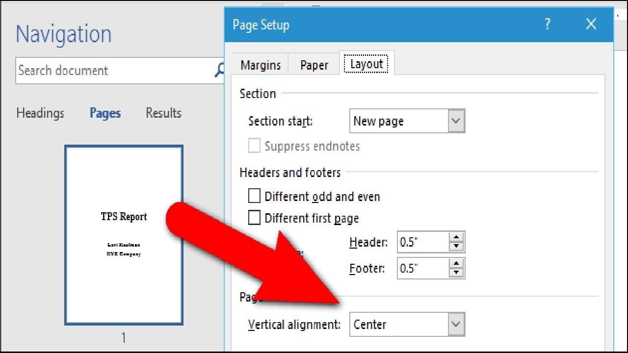 How To Center Text Vertically On The Page In Microsoft Word - YouTube