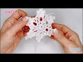 かぎ針編みで雪の結晶　crochet snowflake