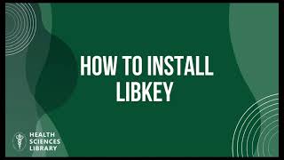 How to install LibKey