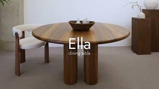 Ella Round Extendable Dining Table | Natural Solid Walnut