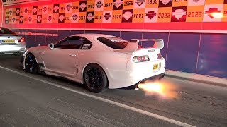 BEST OF Toyota Supra - Burnouts, 2-Step, Accelerations & Flames !