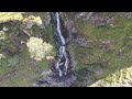 Moss Force Waterfall Lake District by drone